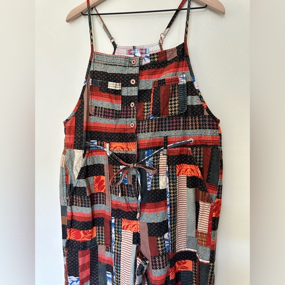 URBAN OUTFITTERS Quilted Patchwork Overall Jumpsuit - Picture 4 of 11